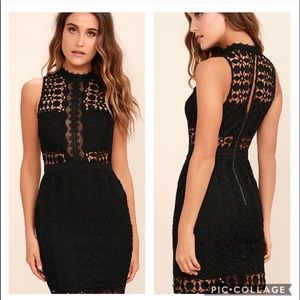 ASTR The Label Vivian Black Lace Dress| Sz S